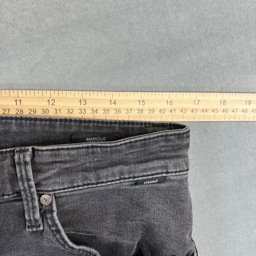 Mavi Marcus Jeans Mens 32x34 Black Dark Wash Slim Straight Leg Stretch Denim - Picture 9 of 10