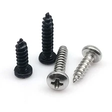 100pcs M1-M4 Small Micro Cross Phillips Pan Round Head Self-tapping Wood Screw