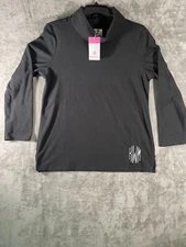 Marley Lilly Black Large Sweater Round Neck Long Sleeve 100% Polyester