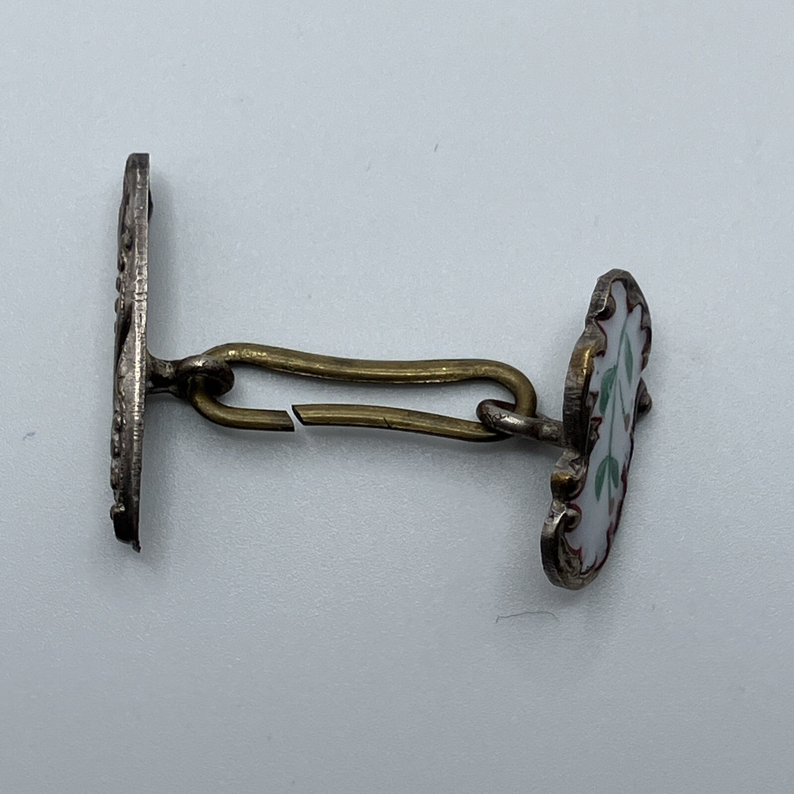 Ladies Enamel Buttons Victorian Edwardian Floral Cuffs Studs Set 6 Pieces B209