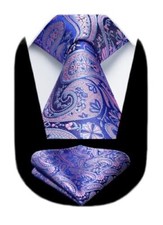 Extra Long Ties for Men Classic Floral Tie and XL,63 inches length C23-blue