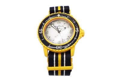 Wristwatch USED Blancpain Swatch Fifty Fathoms collection Automatic black yellow