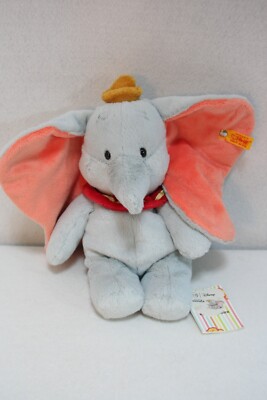 Steiff Disney Soft Cuddly Friends Dumbo Elephant Plush Animal Stuffed ...