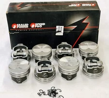 SPEED PRO Hypereutectic .125 Dome Pistons Set/8 Chevy SB 350 5.7 10.6:1 040 bore