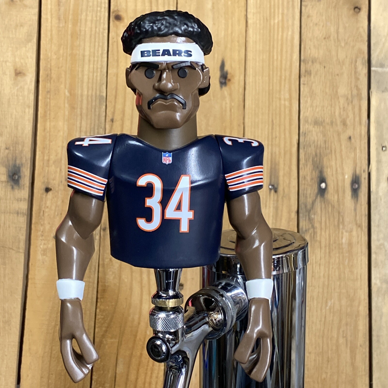 CHICAGO BEARS Beer Keg Tap Handle Walter Payton NFL FOOTBALL