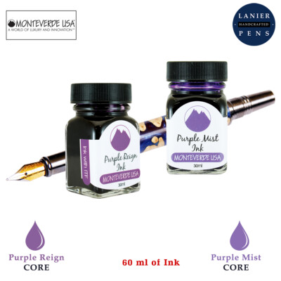 Monteverde 60ml Core Ink Bottle (30ml Purple Reign, 30ml Purple Mist)