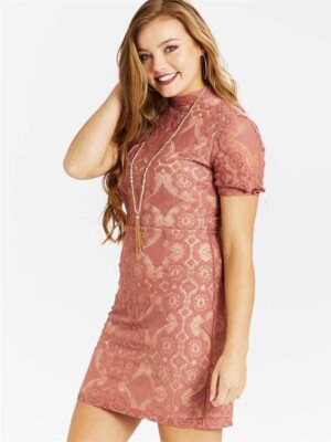 strapless black lace cocktail dress Strapless Scalloped Lace Midi