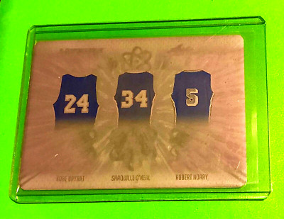 Kobe Bryant 2021 Leaf Ultimate 1/1 Plate SP 1 of 1 Shaquille O’Neal Robert Horry