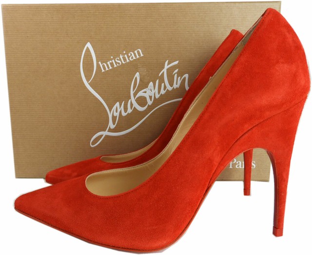 red suede louboutin pumps