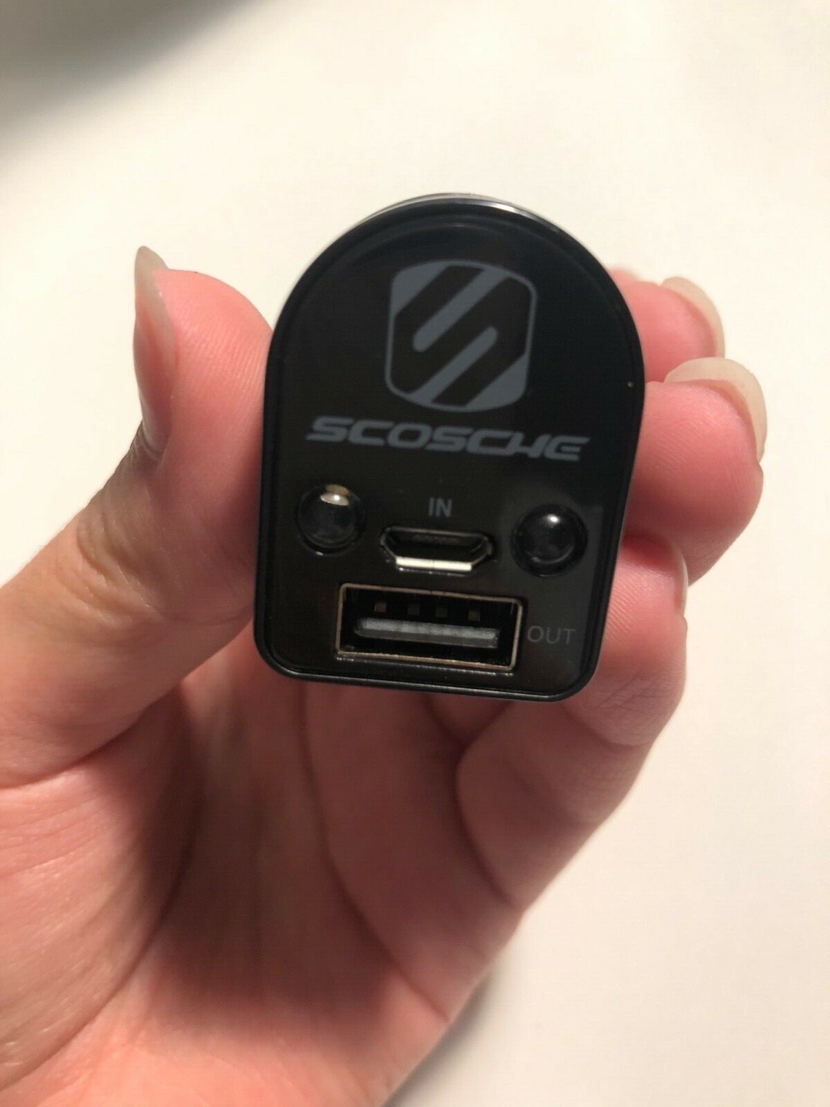 scosche 3 in 1 Car Adapter, Portable Charger, and Flashlight, Charger Included