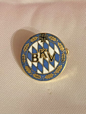 Alte BKV Emaille Anstecknadel Hakennadel Bayrische Kameraden u. Soldatenverein