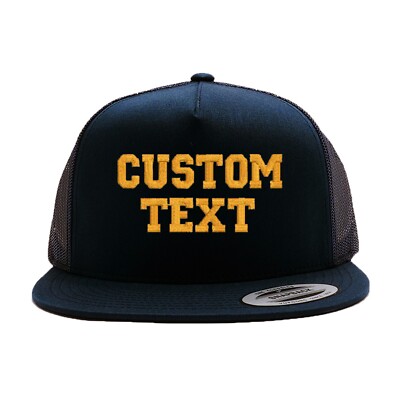 Custom embroidered mesh trucker cap hat, personalized summer