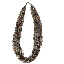 Multi-Strand Necklace Seed Beads Women's Statement 30 strands Hook clasp