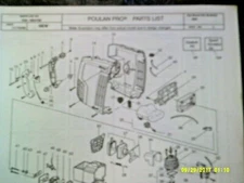 Vintage 1995 Original Poulan Pro Leaf Blower 452 Parts List 530084166