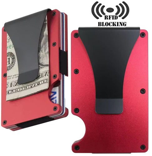 Men Metal Wallet Smart Aluminum RFID Blocking Credit Card Holder Money Clip - Picture 52 of 98