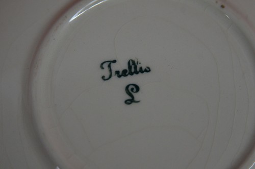 Platillo de repuesto para taza de té enrejado L flores de marfil cesta tejido patrón - Imagen 8 de 10