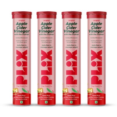 PLIX - THE PLANT FIX Apple Cider Vinegar 15 Effervescent Tablet for weight loss