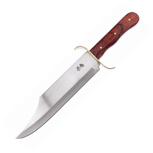 American History Bowie knife Brown pakkawood Handle with Sheath Free Shipping - Picture 2 of 3