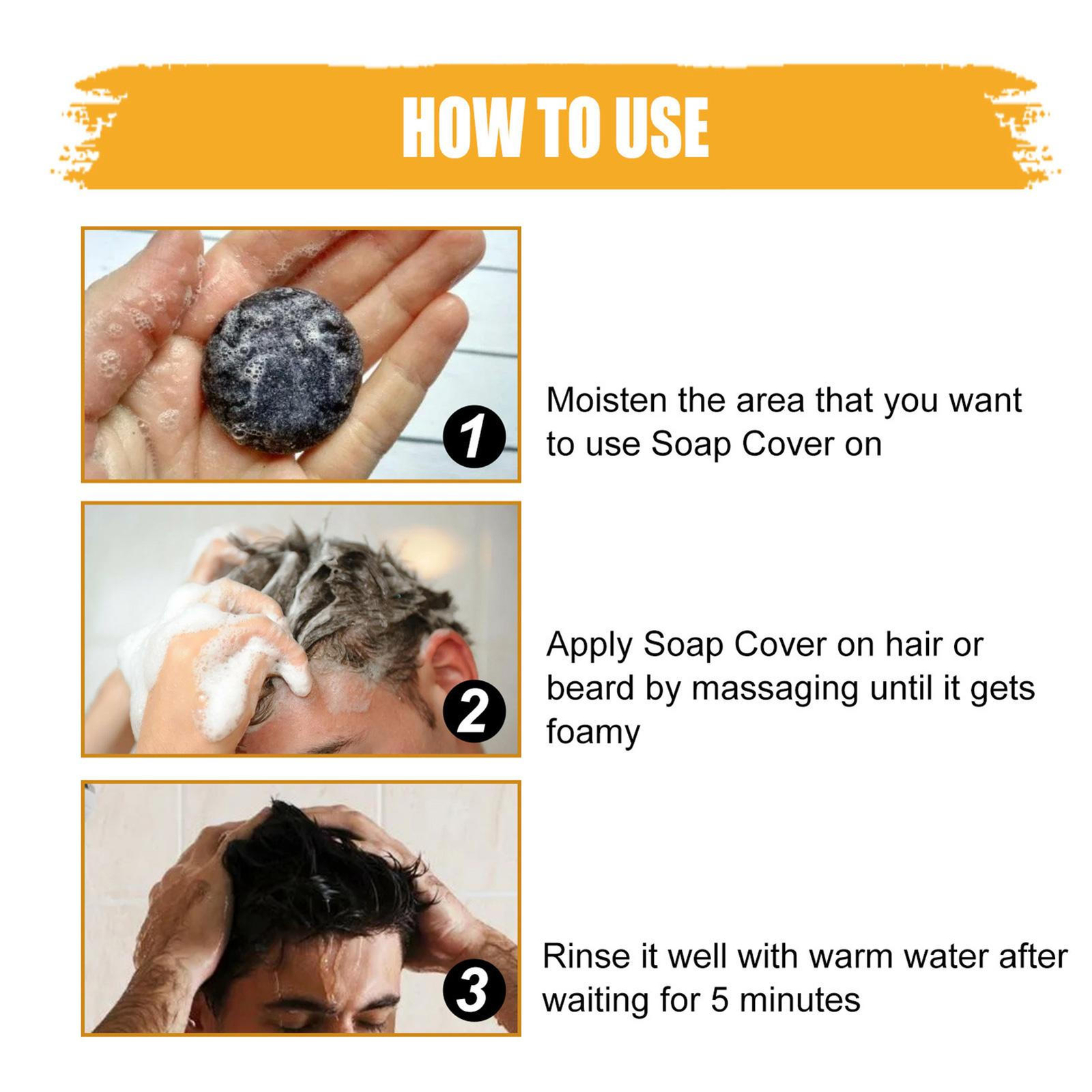 Grey Gloss Hair Blacken Soap Shampoo Bar Grey Shine Hair Revitalisable