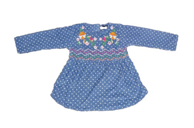 Säugling, Kleinkind, Baby Mädchen Kleid, Farbe blau, Charkha Premier, Größe 2-3 Jahre