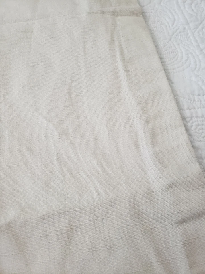 3 paneles de cortina forrados de colección con peso crema invierno blanco mezcla de algodón Foto 2 de 4