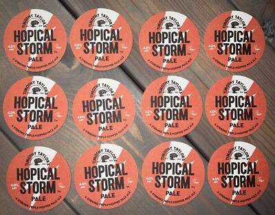 12 x Timothy Taylor Hopical Storm Biermatten - Home Bar/Pub Erlebnis