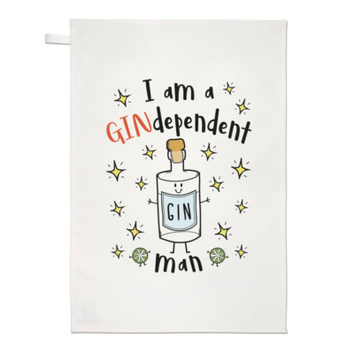 I Am A Gindependent Mann Geschirrtuch Spüllappen - Gin Independent Lustig
