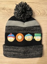 South Park Knitted Acrylic Winter Beanie Hat with Cuff and Pom, Multi, One Size
