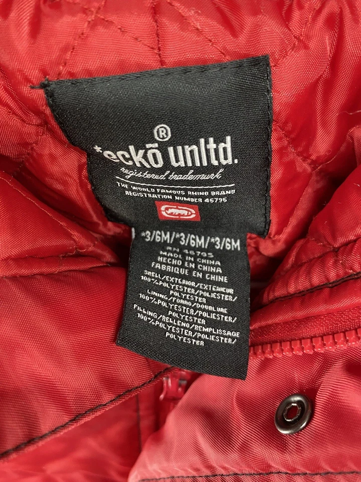 Traje de nieve vintage ECKO UNLTD rojo y negro de una pieza en niño pequeño talla 3-6M Foto 4 de 4
