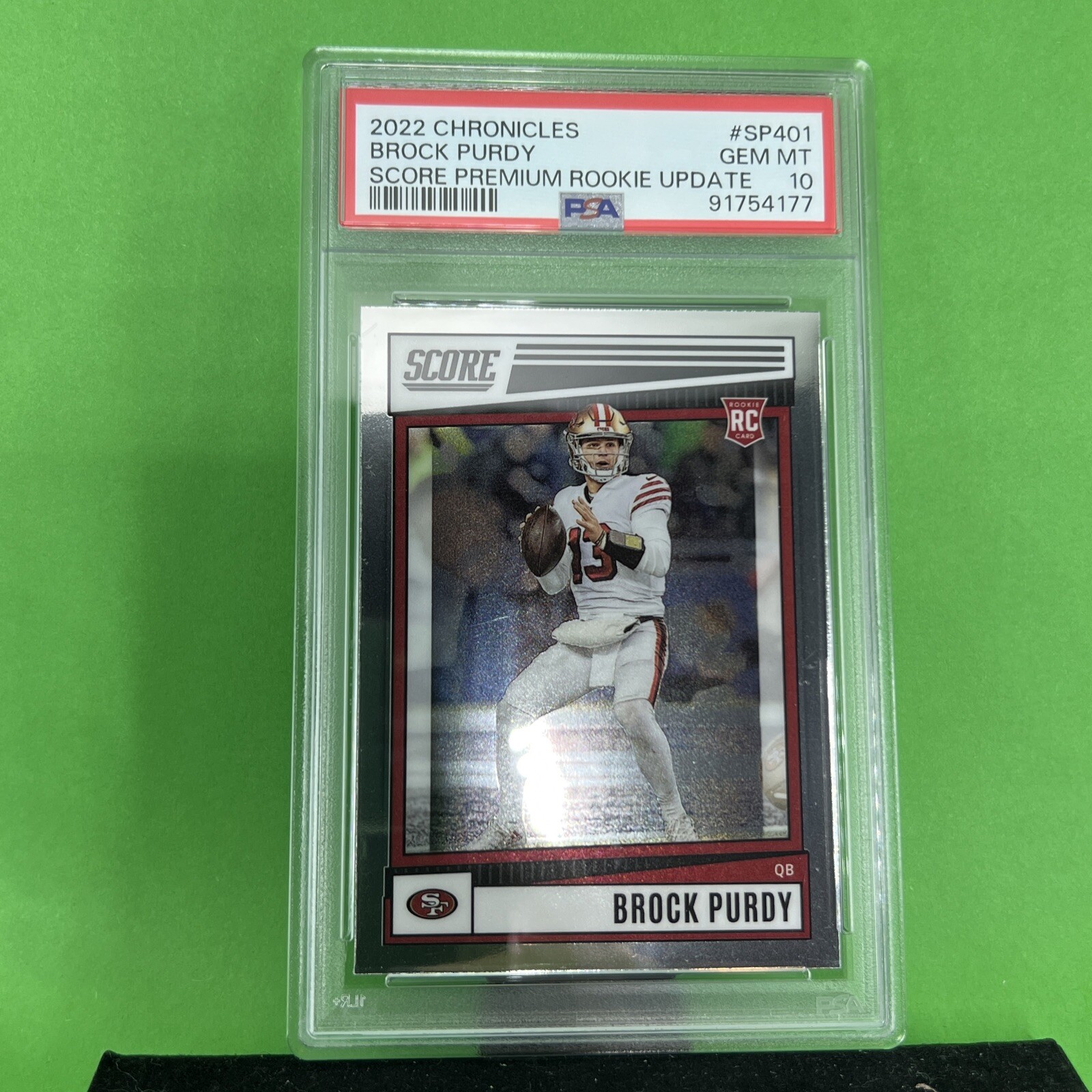 2022 BROCK PURDY RC Chronicles PSA 10 GEM MINT Score Premium Rookie Update 49ers