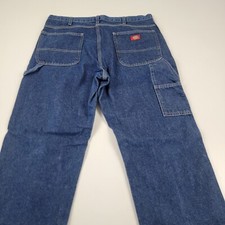 Vtg Y2K Dickies Carpenter Jeans 36x30 Work Wear Red Label Baggy Wide Leg Skate