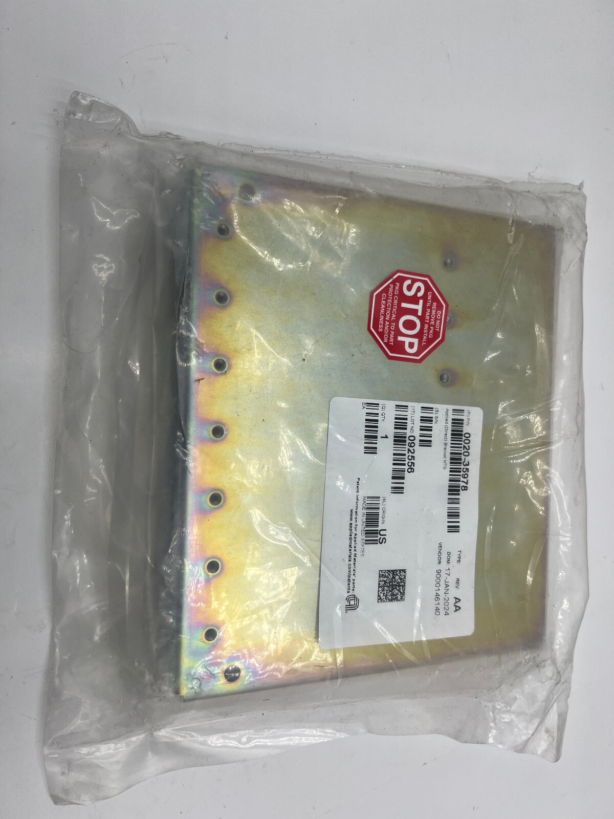 Applied Materials Genuine 0020-35978 BRACKET MTG CB XFMR PLATE 9000146140
