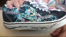 SKULLS Vans Old School ZAP Lace Up Sneakers Men's 4.5/Women's 6/EUR 36 Good Cond