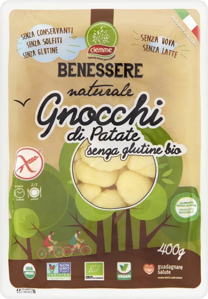 Ciemme Organic Vegan Gluten Free Gnocchi 400g - 4 Pack