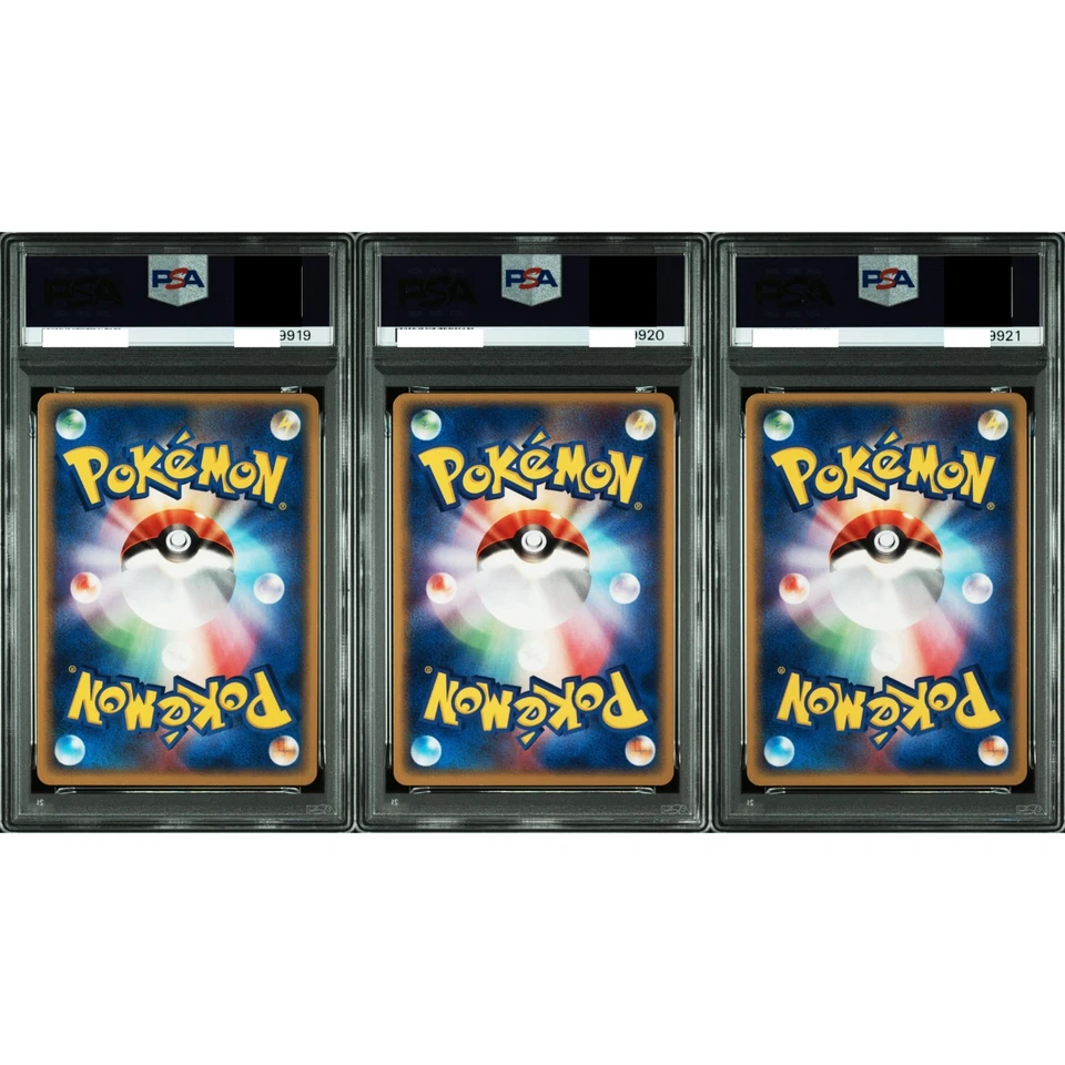 PSA 8 Charmander Charmeleon Charizard Meiji Chocolate 3Seq Pokemon Card Japanese - Image 2 of 2