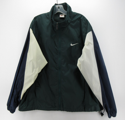 VINTAGE Nike Jacket Men Large Green Windbreaker Coat Colorblock