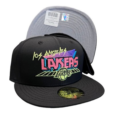New Era Los Angeles Lakers 90's Arcade Pack 59FIFTY Fitted Hat Cap Size 7 3/4