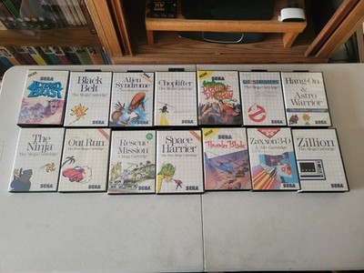 Bundle Lot Of 14 Sega Master System CIB Games(Altered, Ghostbusters,Outrun, ETC)