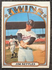 1972 TOPPS JIM NETTLES (MINNESOTA TWINS) #131 VG+ ROUGH LEFT EDGE