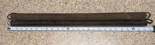 2 Vintage 90lbs Garage Door Spring Only 9 Ft x 7 Ft Door 27” Springs Only