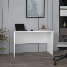 Malibu White 47" Wide Study Desk | Modern Home Office Table