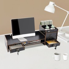 Desktop Monitor Stand Monitor Stand Organizer Computer Monitor Riser w/ Drawer