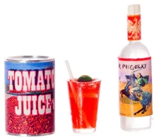 Farrow Industries Dollhouse Miniature Bloody Mary Set