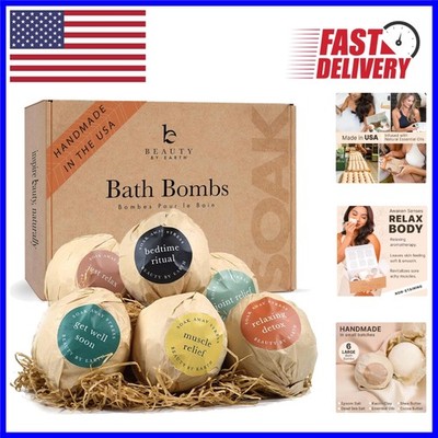 Relaxing Bath Bombs Gift Set with Eucalyptus & Lavender - For Ultimate Self-Care