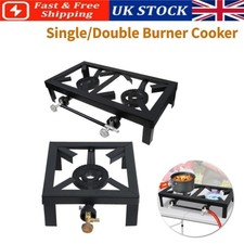 Propane LPG Gas Double Burner Cooker Boiling Ring Outdoor Camping Stove Cooker-