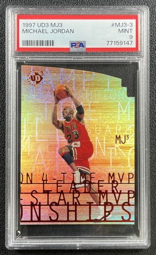 MICHAEL JORDAN PSA 9 1997-98 UPPER DECK UD3 #MJ3-3 MJ3 BULLS 9147