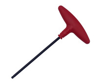 T-Handle Hex Allen Key Ball Point Ended Long Handle Red/Black Size 5MM