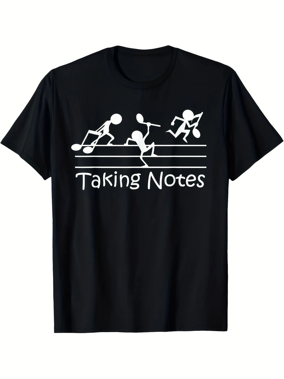 Vintage Treble Clef Sheet Music Graphic T-Shirt Funny Musician Humor Tee