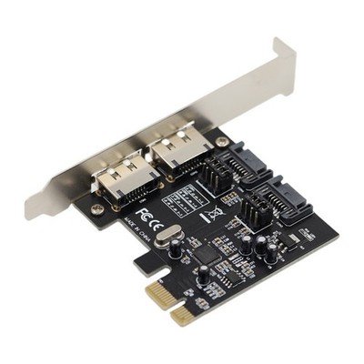 2 Port SATA III + 2 Port eSATA PCI-E x1 Host Adapter Card for ASM1061 Chipset