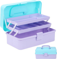Tackle Box, 3-Layer Craft Sewing Medicine Art Hair Nails Tool Organizer 3-Laye